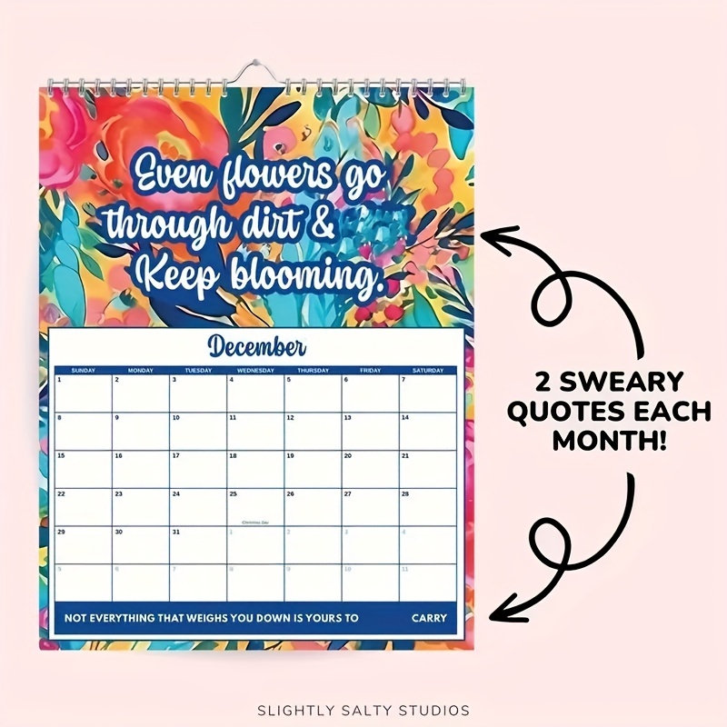 Mental Health Calendar 2024 Funny Sweary Calendar Desk - Temu