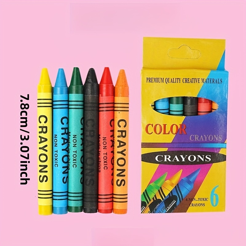 Creative Student Crayons Set 6/8/12/24 Colors Four - Temu