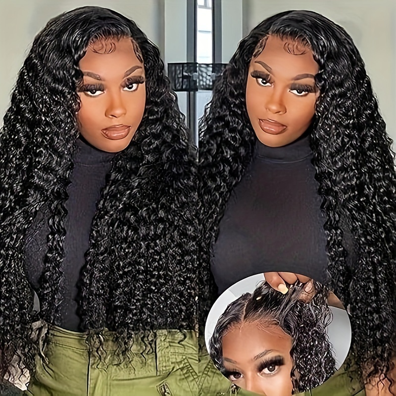 Curly Glueless Wig Human Hair Ready To Wear And Go Pre Cut