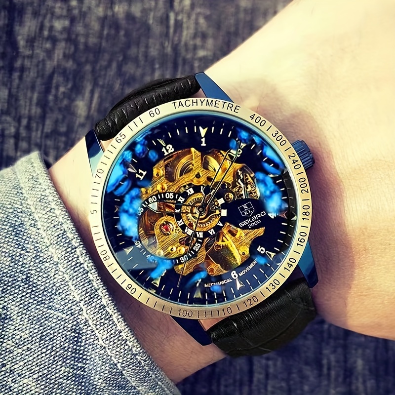 IK Men's Colouring Skeleton Wrist Watch