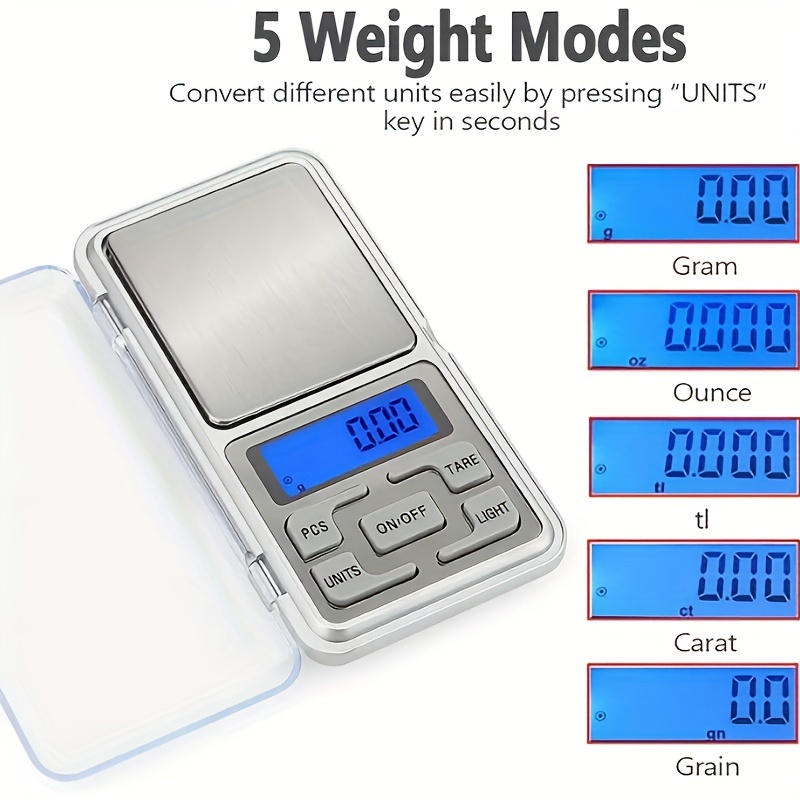 NUTRI FIT Gram Scale Digital Scale 0.01g Accuracy, 500g Small Pocket Scale  Jewelry Scale, Weight for Food Ounces and Grams Kitchen Scale, Mg Scale for