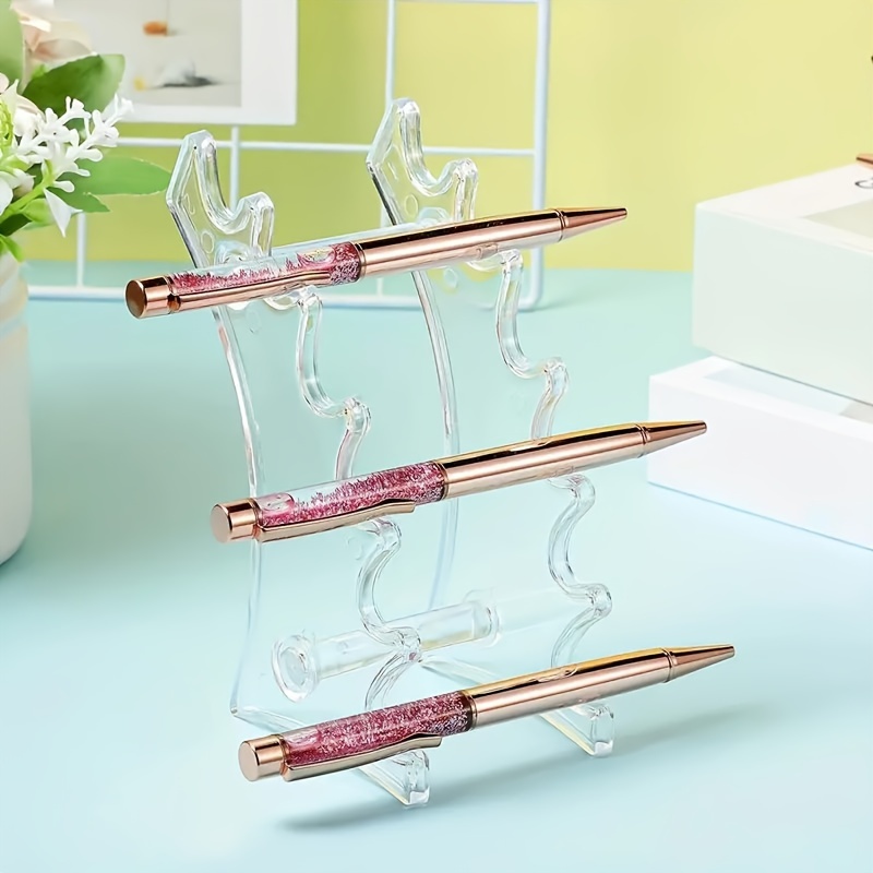 6 Transparent Plastic Ballpoint Pen Holder Eyebrow - Temu