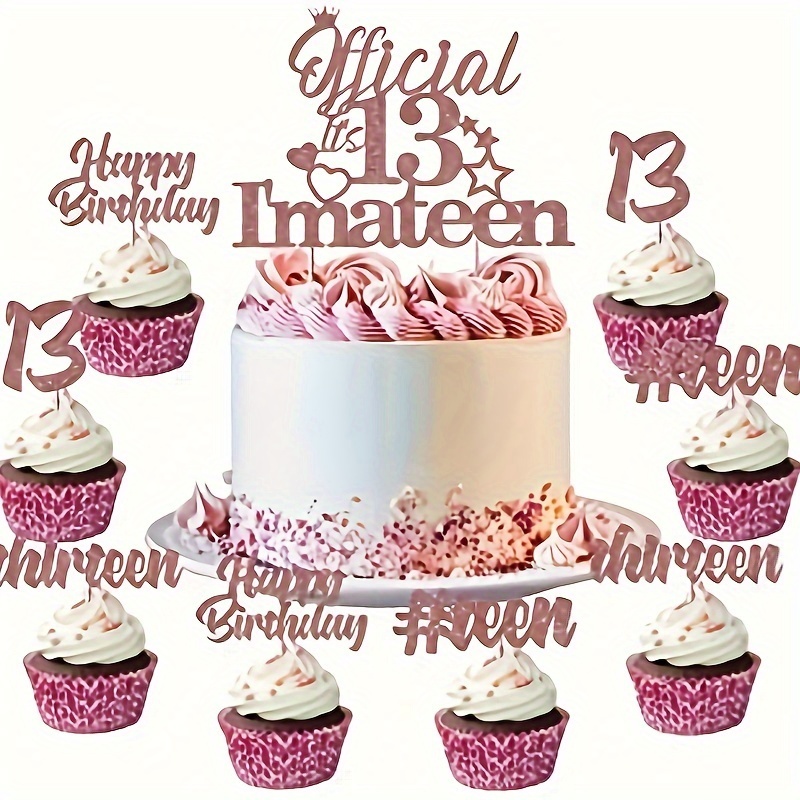 OFFICIAL 13 TEENAGER Cake Topper Happy 13th Birthday Party Decoration Son  Stars £2.48 - PicClick UK