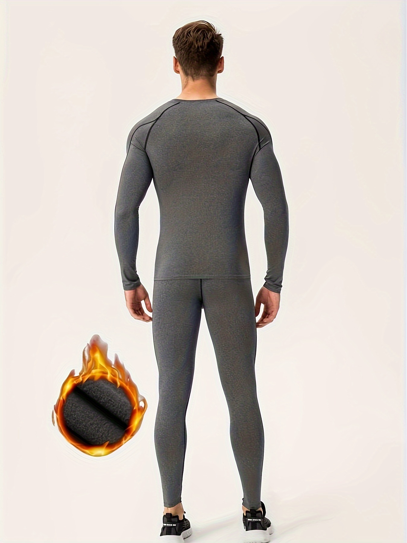 Long Johns Thermal Underwear Set Men Fleece Warm Base Layer - Temu Canada