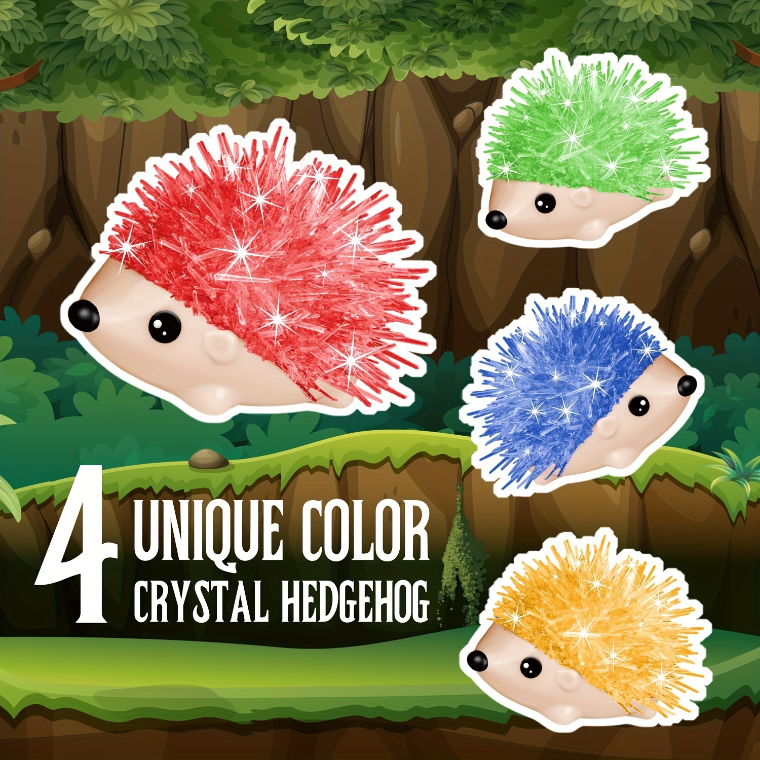 Crystal Growing Kit for Kids - Hedgehog to Grow - Gifts for 9 Year Old Girls - Science Kits for Kids Age 6-8 - Stem Gifts for Boys & Girls 8-12 