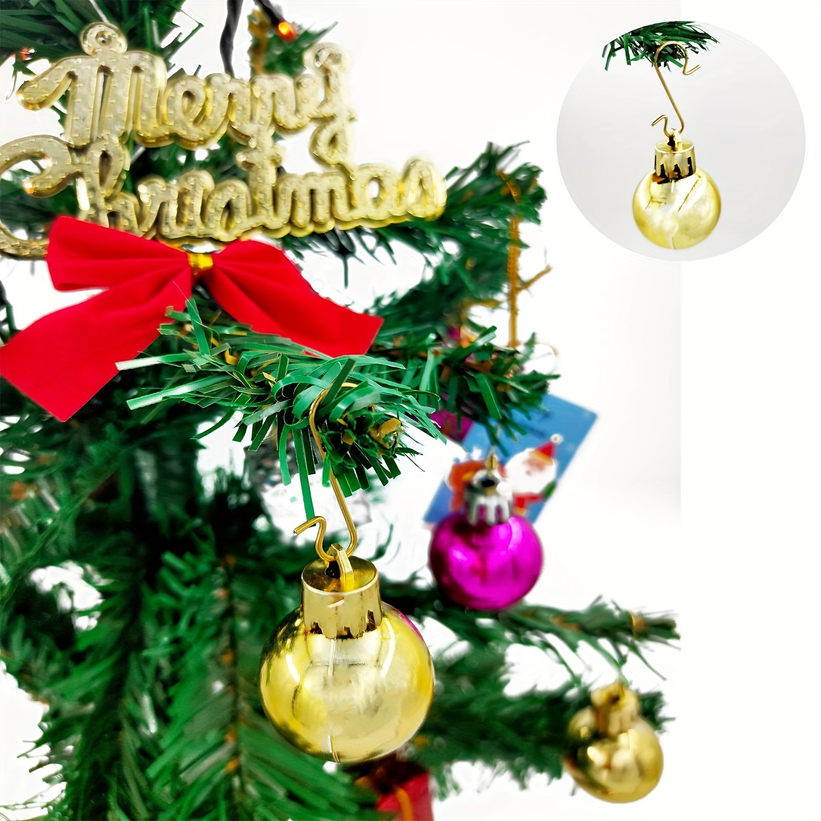 Christmas Ornament Golden Hooks Xmas Ornament Hangers - Temu