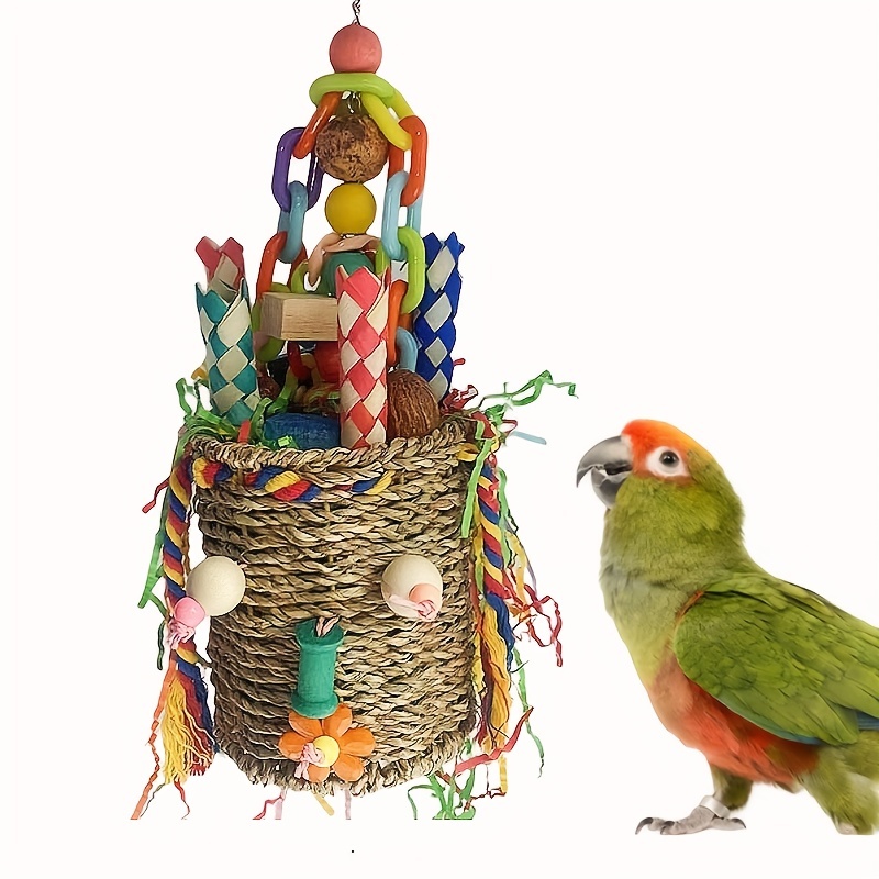 Random Bird Foraging Toys Seagrass Basket