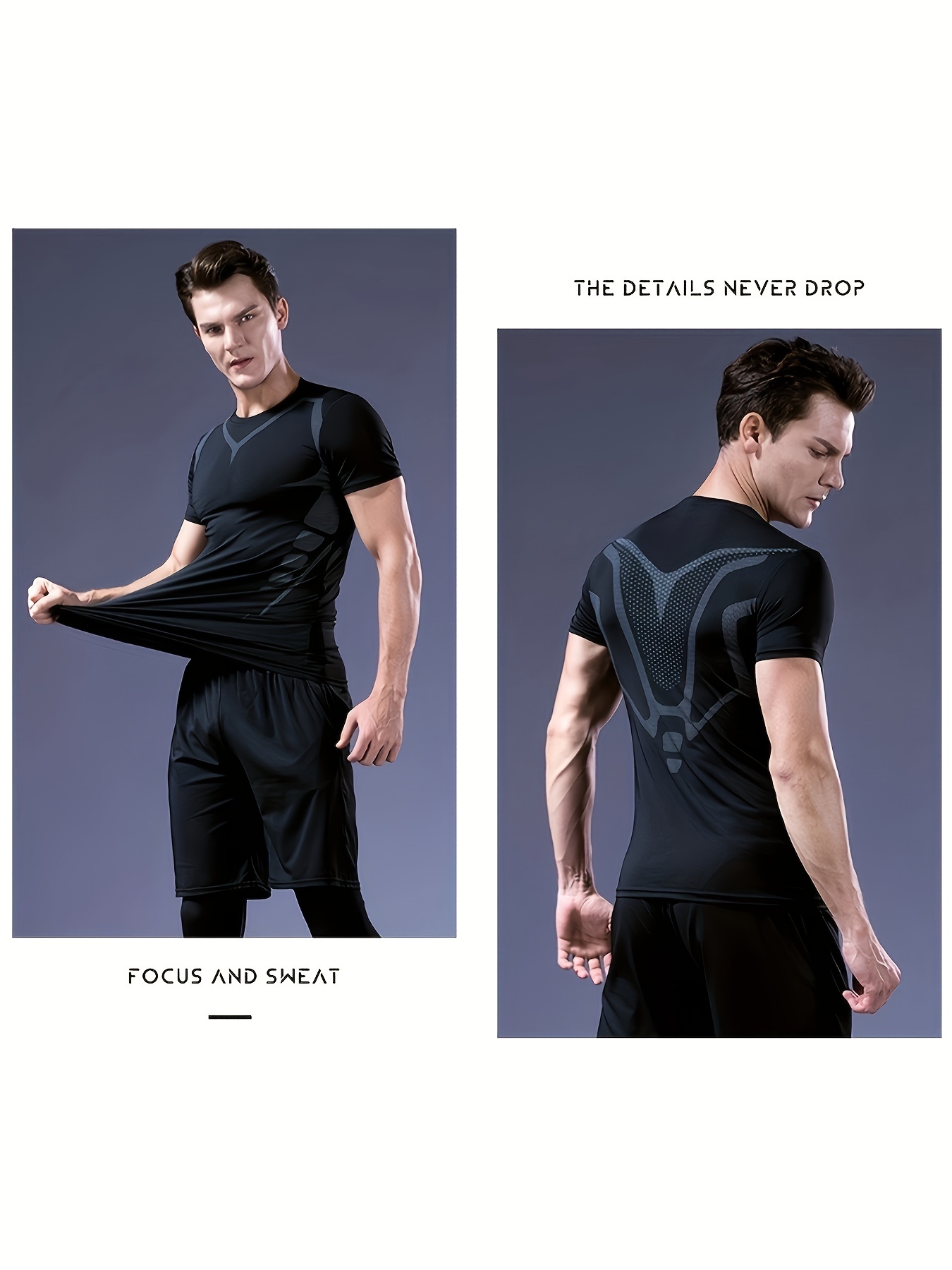 Men's Compression Short Sleeve Base Layer Under Gear Workout Shirts for Men  