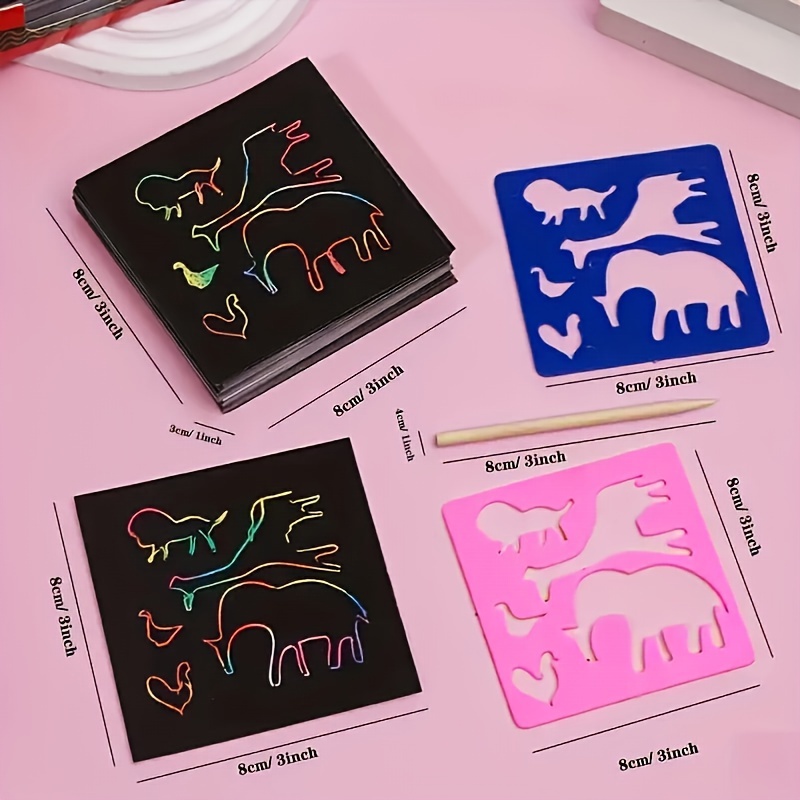 Magic Scratch Art Sets Rainbow Magic Drawing Sets Paper Pads - Temu