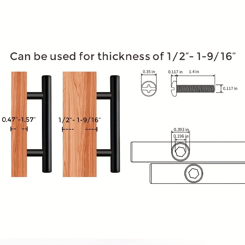 Paquete de 6 tiradores para gabinetes de cocina de níquel satinado  (LST18BSS) 5''(128mm)