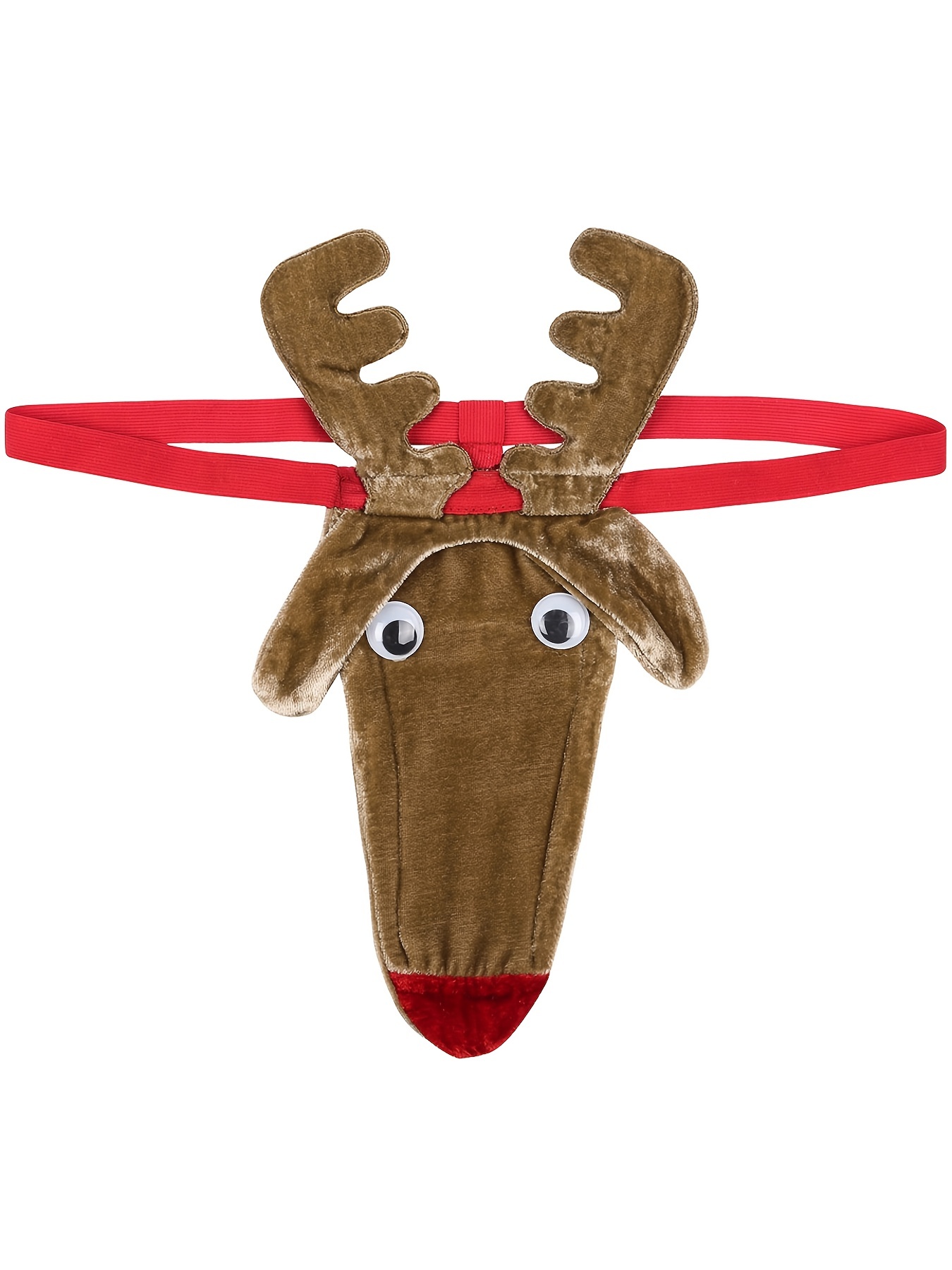 Men's Festive Reindeer G-string Thong For A Fun And Flirty Christmas Look, Free Shipping For New Users