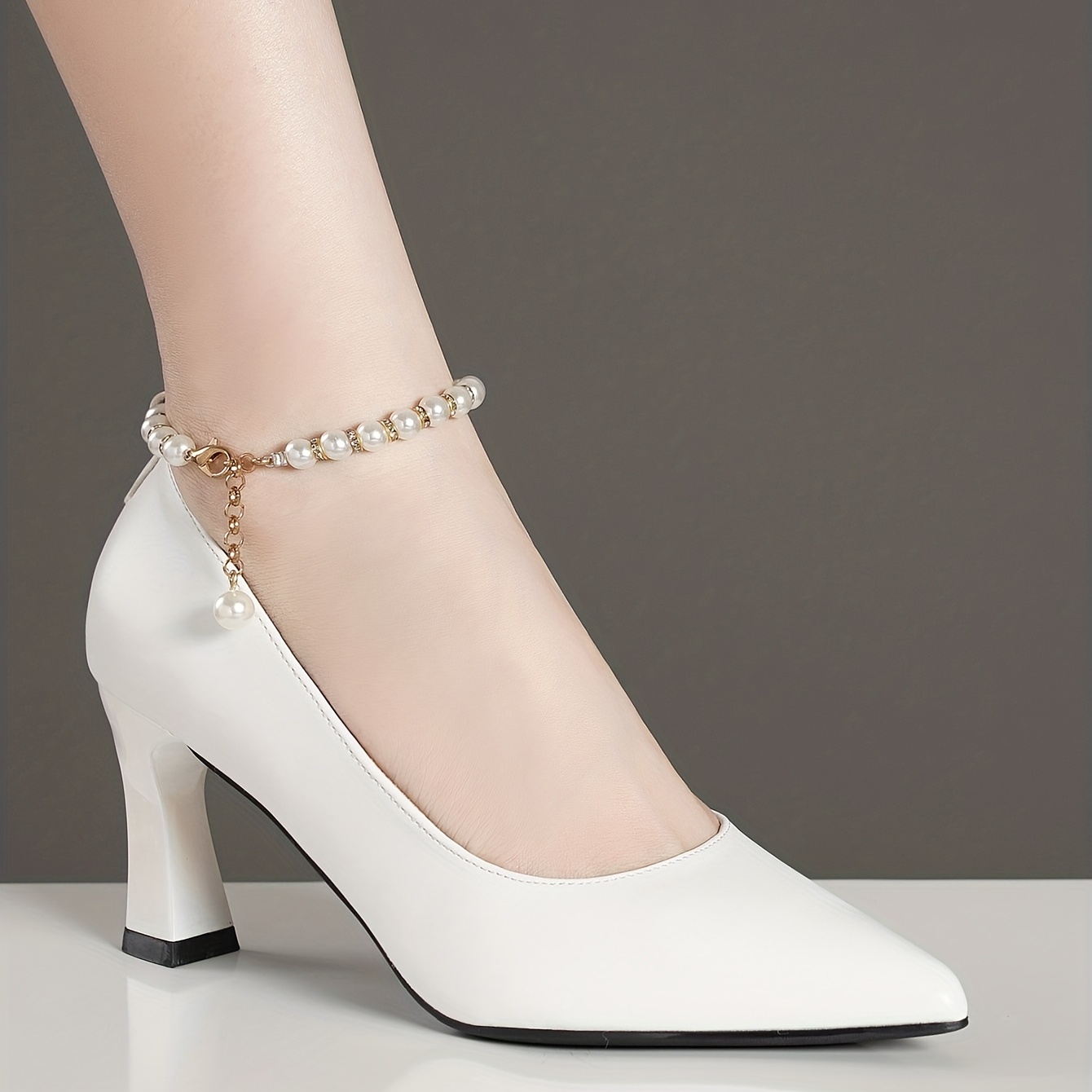 Zapatos de tacón bajo de dos tonos para mujer, con puntera cerrada,  puntiagudos, zapatos de vestir de boda