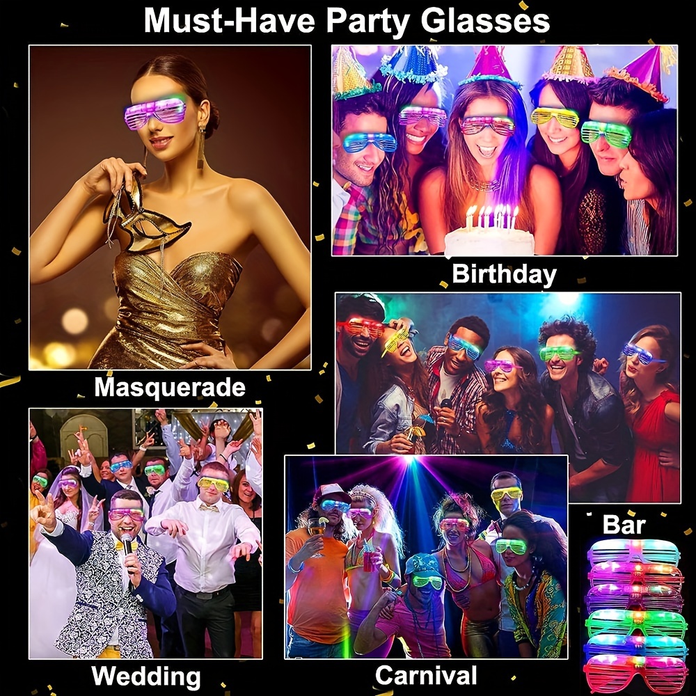 170 PCS Glow in the Dark Party Supplies for Kids, LED Light Up Toys Neon  Party Supplies with 30 Flashing Glasses, 100 Glow Sticks, 40 Finger Lights