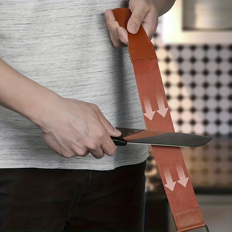 Sharpening Strop Belt Double Layer Leather Canvas Razor Knife Strop With  Hanging Buckle Polishing Sharpener Strap For Barber Shop Home - Temu Japan
