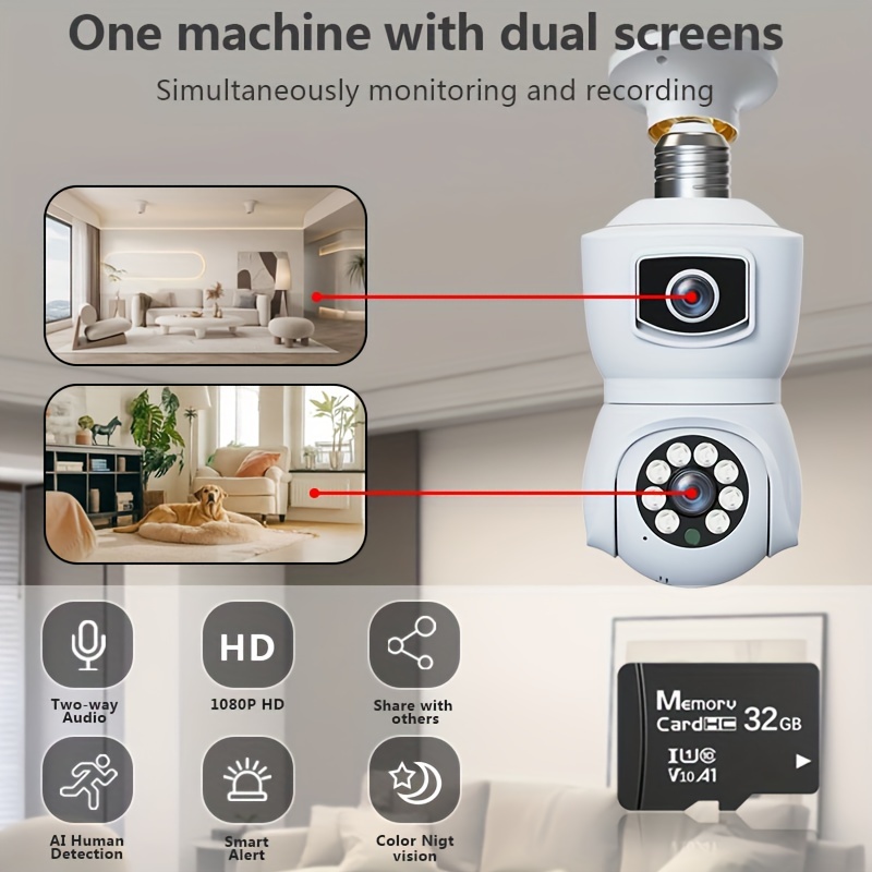 Xiaomi Cámara inteligente C200, visión de 360°, detección humana AI, video  claro y nítido, visión nocturna mejorada, cifrado completo para protección
