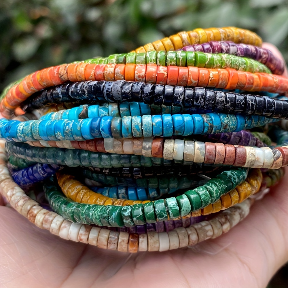 

165-170pcs Natural Stone Colorful Round Loose Beads For Jewelry Making, Diy Necklace Bracelet Earring Accessories
