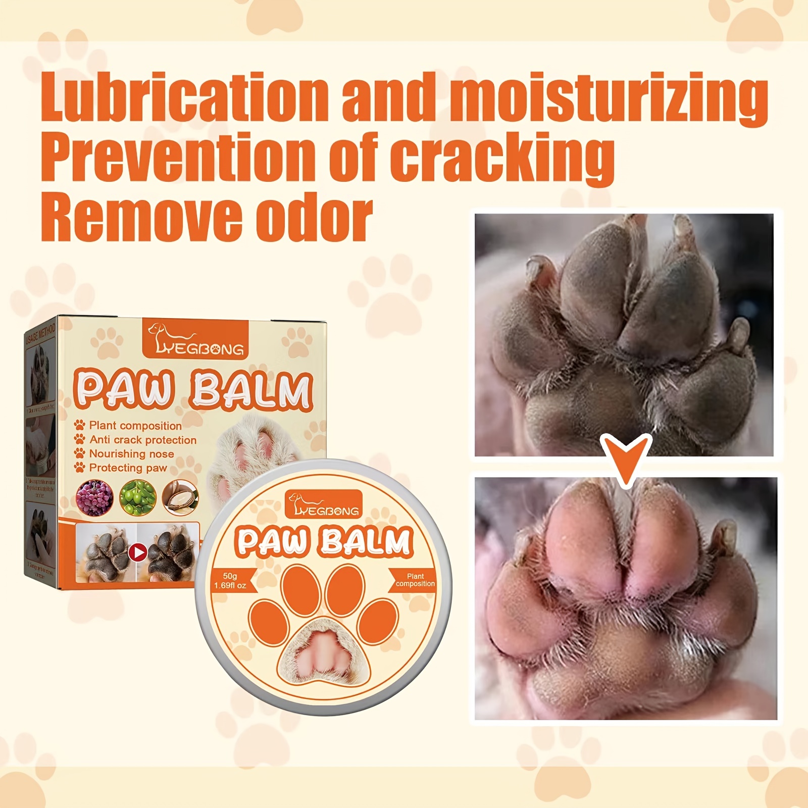 Pet Paw Balm Moisturizer for Dry Noses & Paws