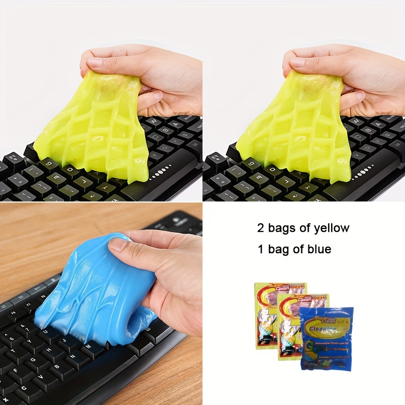 Haussimple Car Cleaning Gel for Detailing Car Vent Cleaning Putty for PC Laptop Keyboard - 4 Pack, Blue