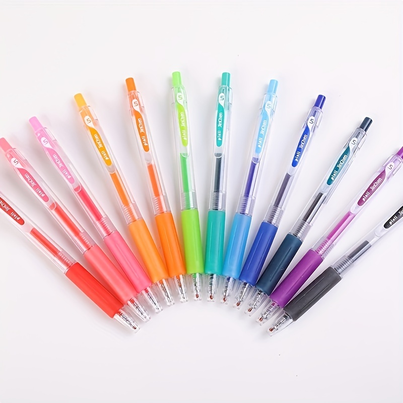 6/12 Colors Drawing Gel Pens, Fine Gel Pens,, Multiple Color For  Journaling, Adult Coloring, Note Taking, School, Office & Home Use - Temu