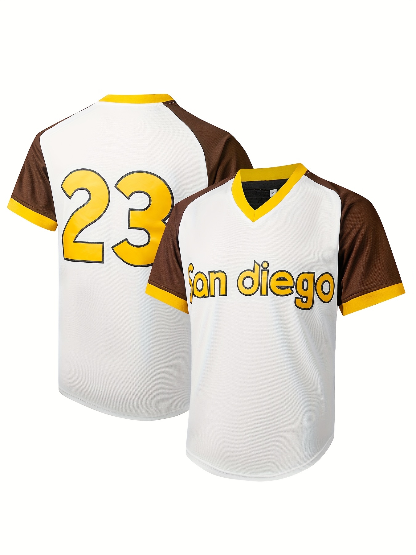 Mens San Diego 23 Baseball Jersey Retro Classic Baseball Shirt Breathable  Embroidery V Neck Pullover Sports Uniform For Training Competition Party, 24/7 Customer Service