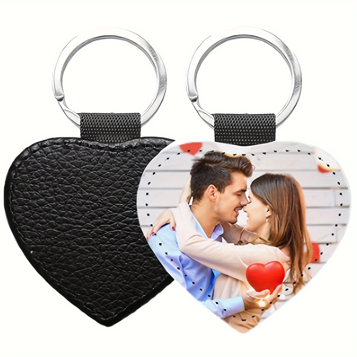 90PCS Sublimation Keychain Blank Heat Press Transfer Double-Side Printed  Keychain Key Ring for DIY Office Tag Art Craft Ornament
