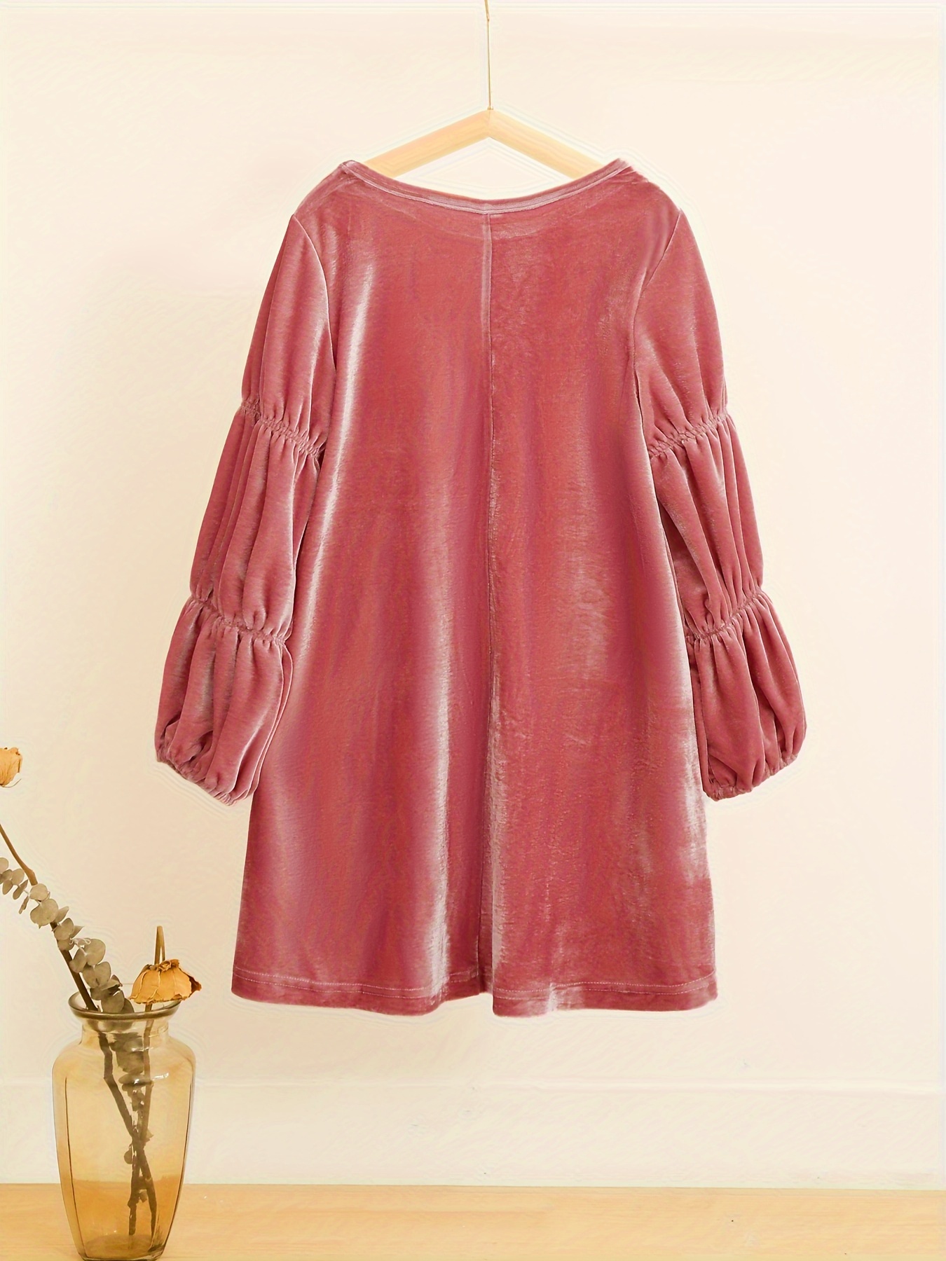 Peach on sale velvet dress