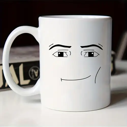 Roblox Man Face Mug 11oz Double Sided Ceramic Mug Gamer Roblox 