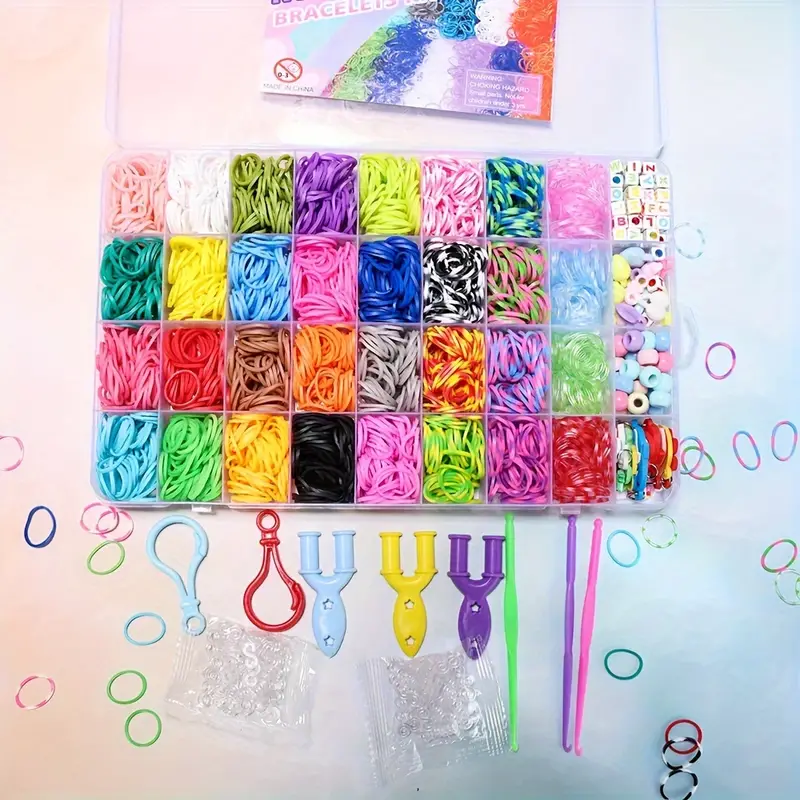 11000+Rubber Band Bracelet Kit, Loom Bracelet Making Kit for Kids, Rubber  Bands Refill Loom Set, Rubber Bands for Bracelet Making Kit for Kids,Loom  Bands Kit