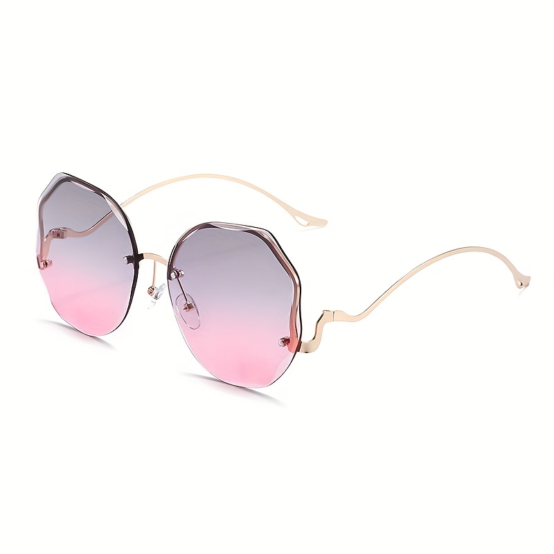 Gafas de sol sin montura con barra superior para mujer y hombre, lentes  degradados, decoración de animales de Metal, gafas informales para  exteriores para fiesta en la playa - Temu