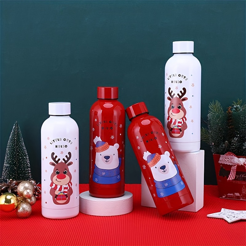 Christmas Vacuum Flask Insulated Water Bottles Travel - Temu