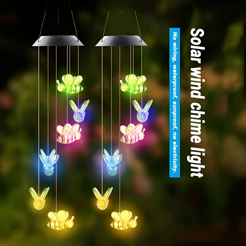 Solar Mobile Wind Chime Light Color Changing Led Hanging - Temu Canada