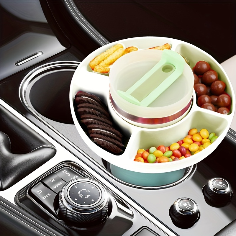 Silicone Snack Bowl For 40oz Tumbler with Handle & 4 Compartments