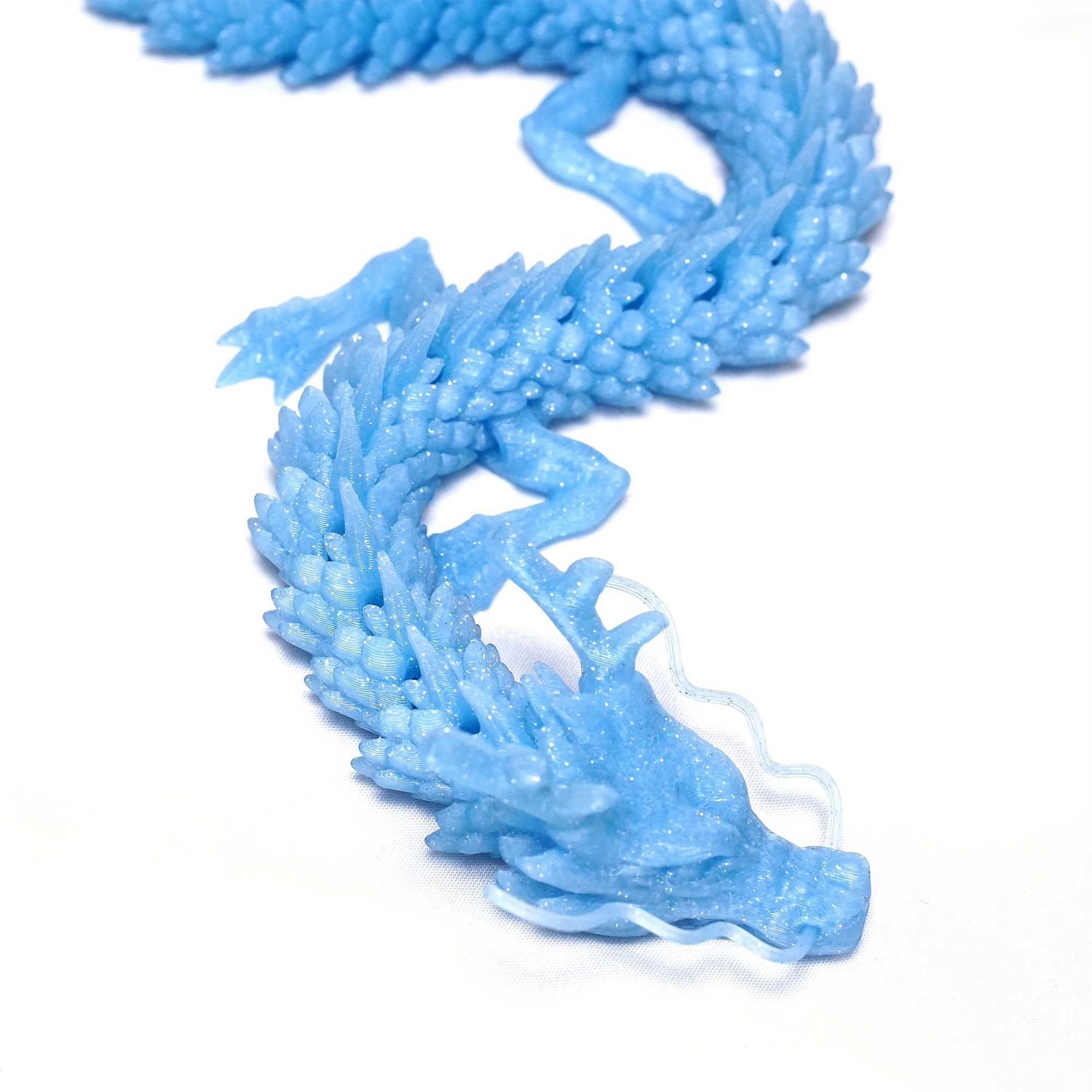 3D Printed Dragon Toys, Relief Anxiety Crystal Dragon Figure with Rotatable  Joints, 3D Printed Dragon Action Figures/ Articulated Dragon Gifts for