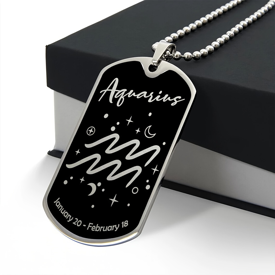 Zodiac dog online tag necklace