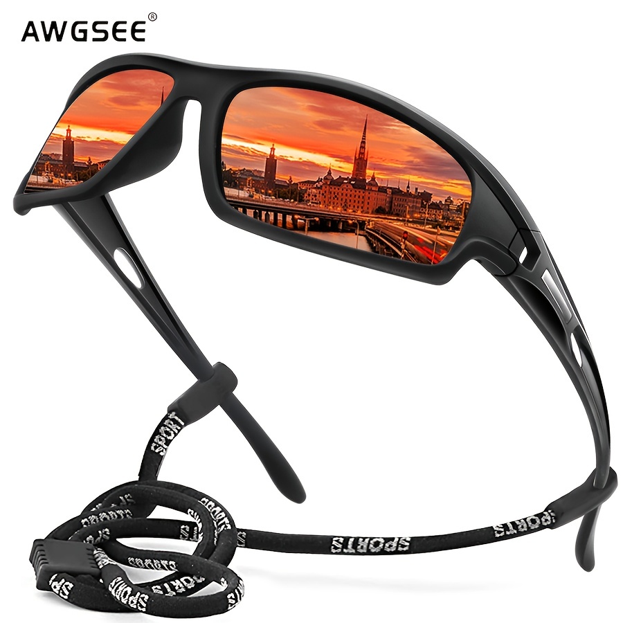 Gafas de sol deportivas polarizadas KUGUAOK para hombres, conducción,  ciclismo, pesca, gafas de sol, 100% gafas de protección UV MFZFUKR  WMZL-1648-6
