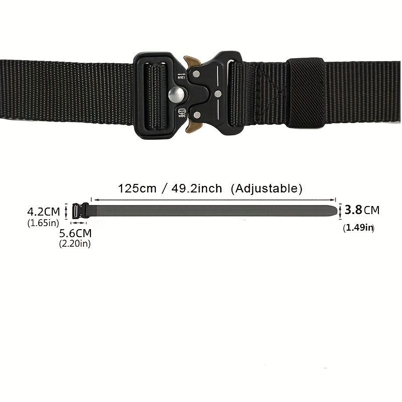 1pc Men Belt Outdoor Hunting Tactical Belt Multi Functional Buckle Nylon  Belt High Quality Belt Simple Black Green Belt - Jewelry & Accessories -  Temu