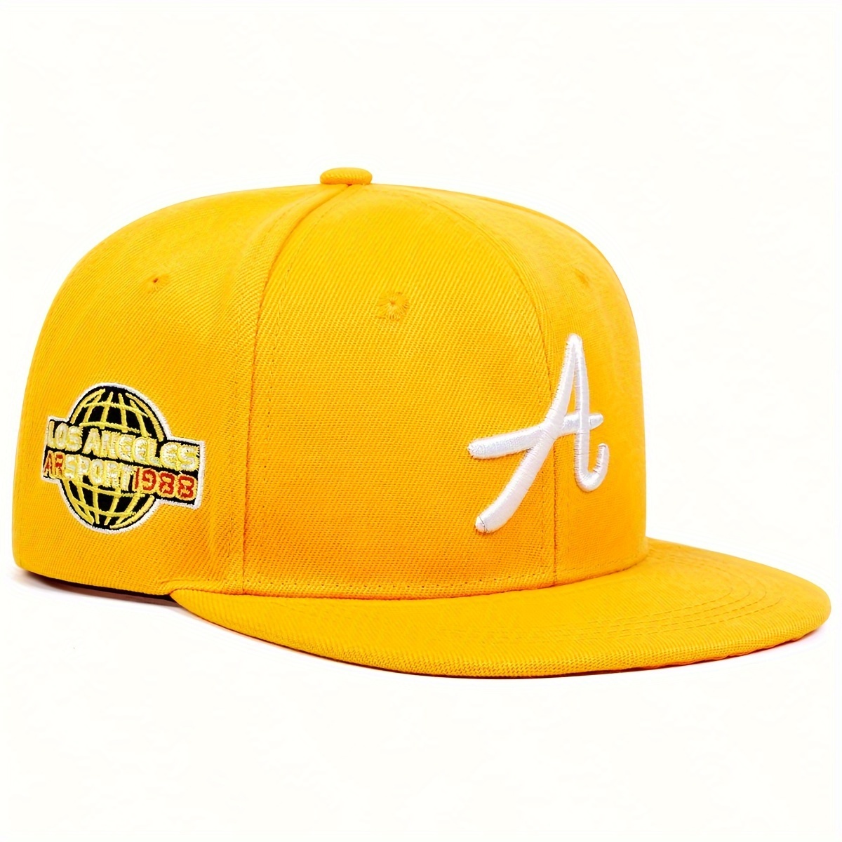 Los Angeles Embroidery Baseball Casual Hip Hop Snapback Hat Adjustable Sunshade Dad Hats,Temu