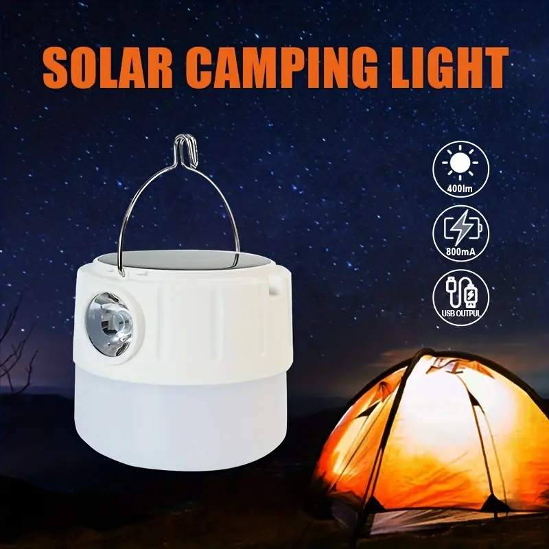 Folding LED Camping Lantern, USB Rechargeable Collapsible Hanging Tent  Lights with Magnetic for Camping and Hurricanes Emergency Power Outages