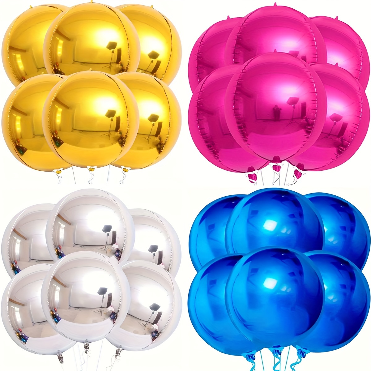 20 globos de colores surtidos en forma de corazón de 10 pulgadas, 10 tipos  de globos de aluminio de fiesta arcoíris para decoración de fiestas