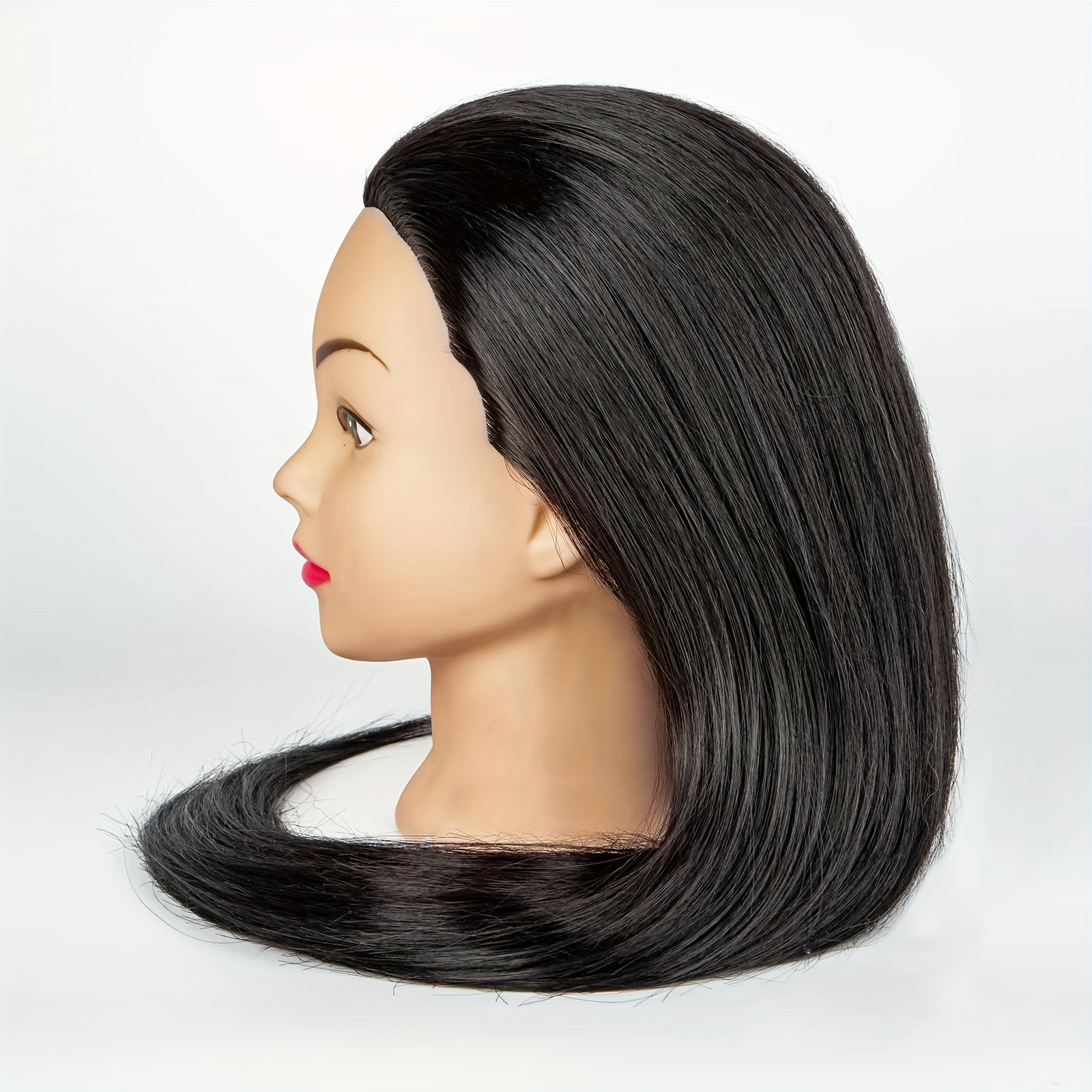 Premium Mannequin Head With Hair 70% Real Hair Wig Stand - Temu