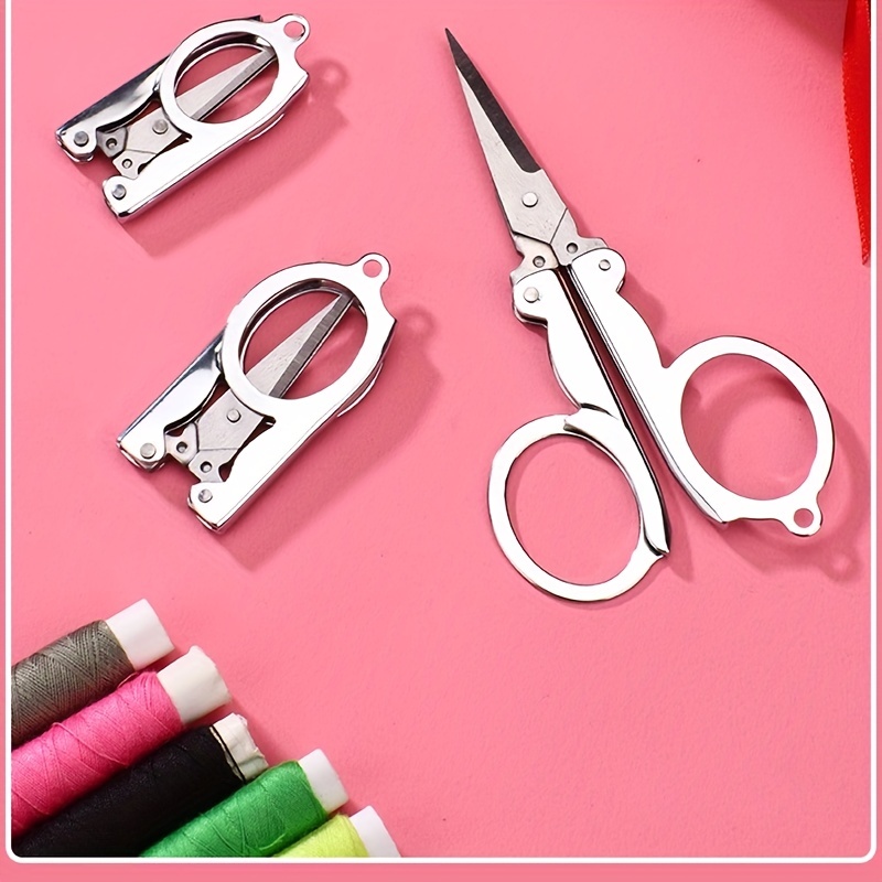 Folding Scissor Pocket Travel Small Crafts Sharp Blade - Temu