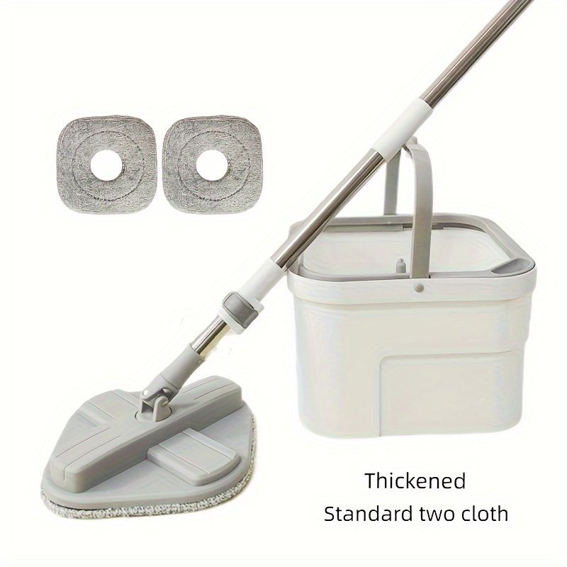 3pcs Mop Cloths / 1set Mop, Net Dirt Separation Hands-free Mop Bucket Lazy  Mopping Gods Household Rotating Mop Sewage Separation Mop Square Decontamin