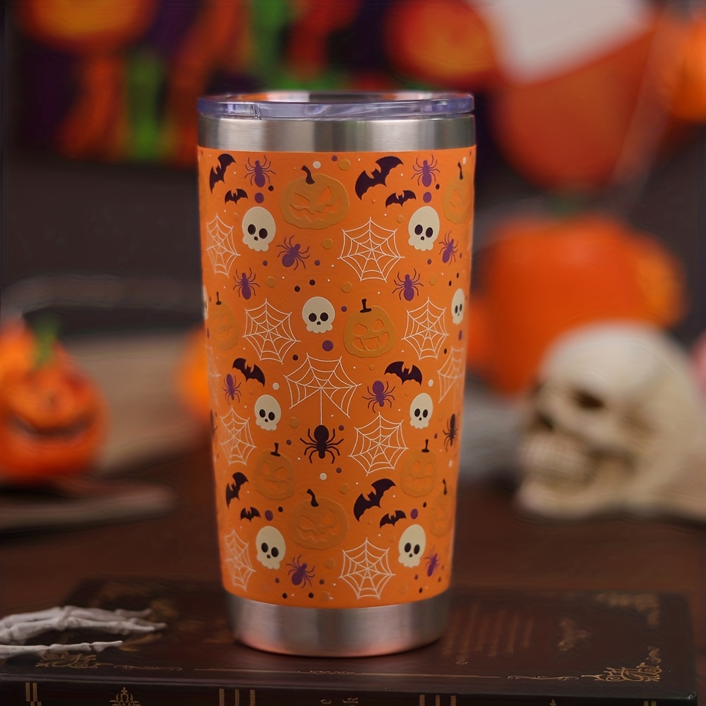 Halloween Luminous Tumbler With Lid And Straw Glow In The - Temu