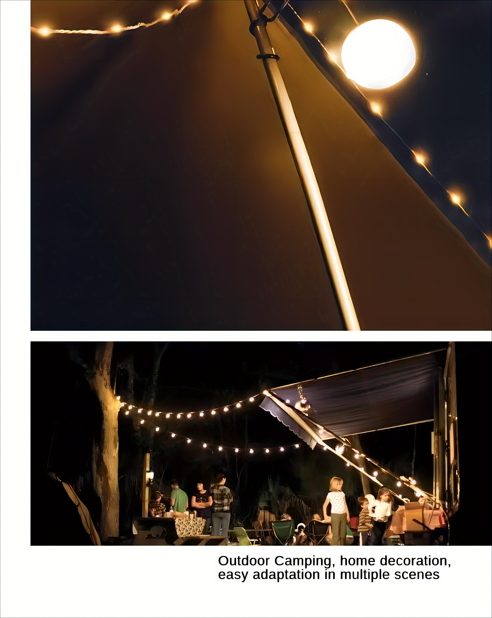 Camping String Light With 5 Lighting Modes Durable - Temu