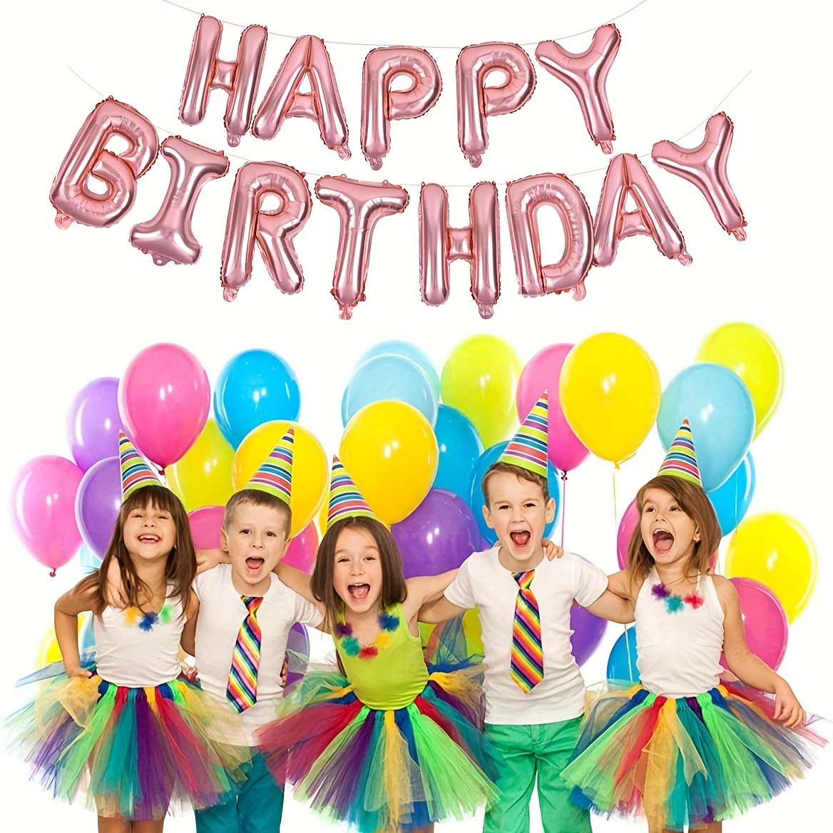 15pz Happy Birthday Foil Balloon Banner Decorazioni Per - Temu Italy