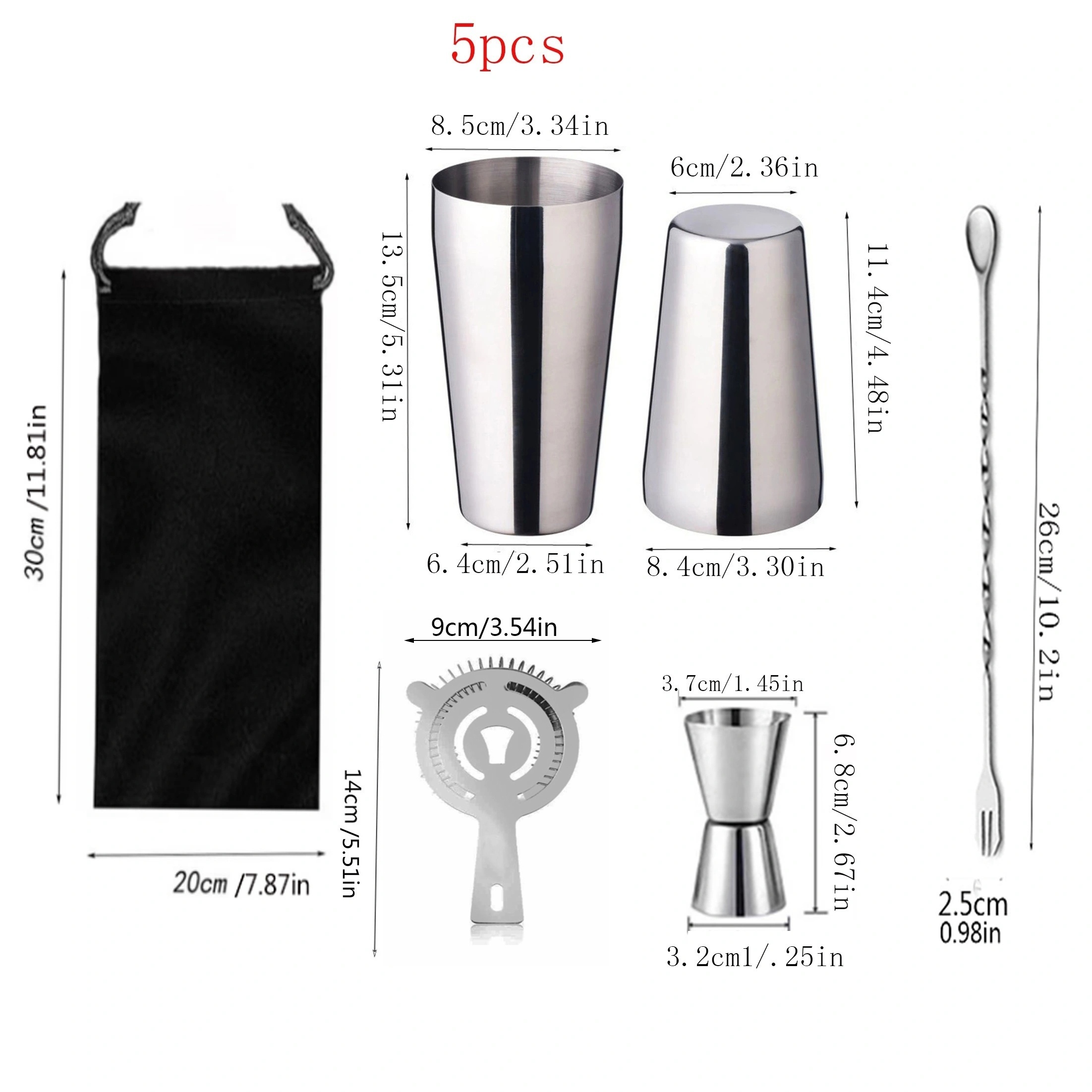 Metal Bartending Tools Cocktail Shaker Bartender Kit - Temu