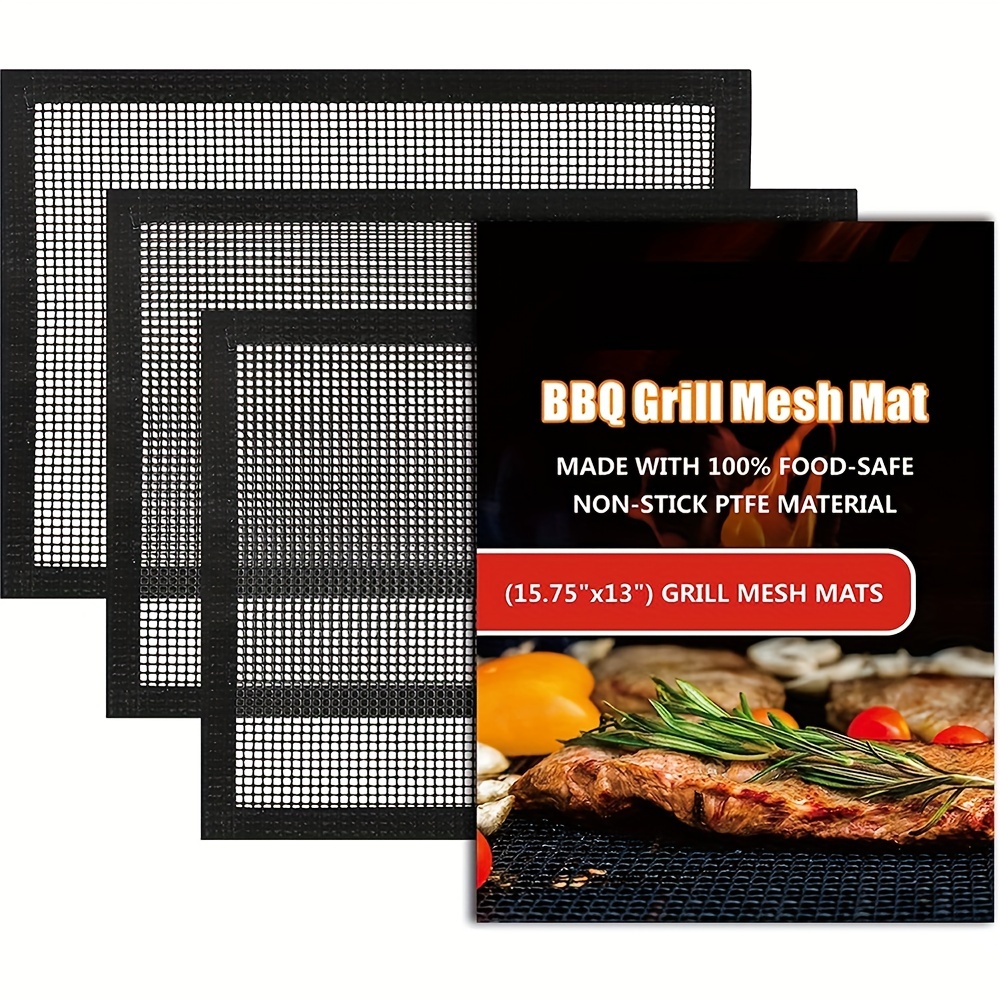 Bbq Grill Mat Non-stick Barbecue Mat Reusable Kitchen Cooking Mesh Mat Ptfe  Grill Pad Heat Resistant Outdoor Bbq Accessories - Bbq Accessories -  AliExpress