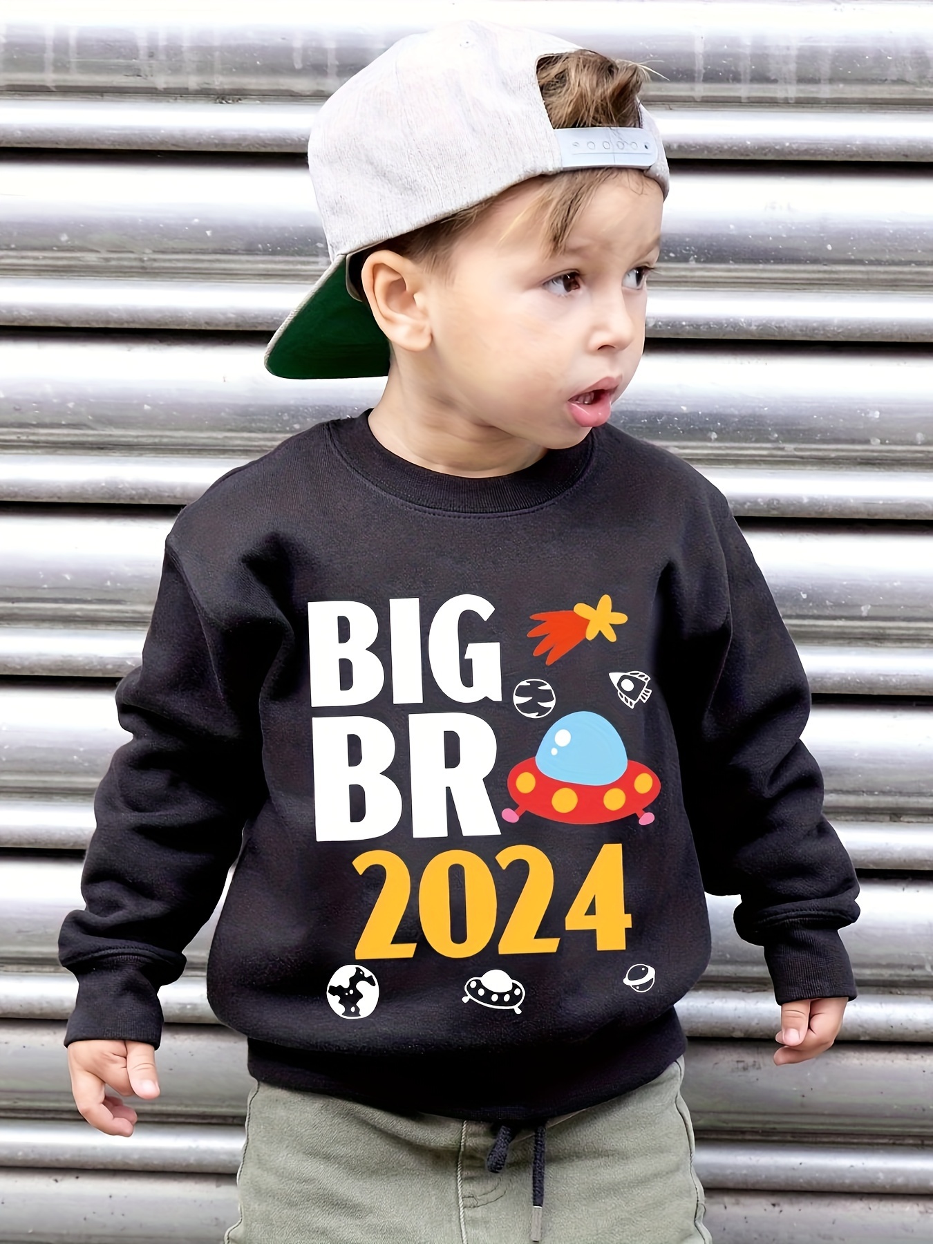 Big Bro 2024 Letra Impresa Gr fica Sudadera Forro Polar Temu Chile