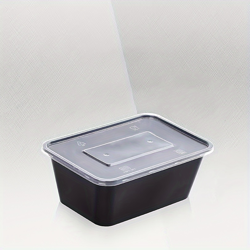 Rectangular Black 1000ml PP Food Packaging Container