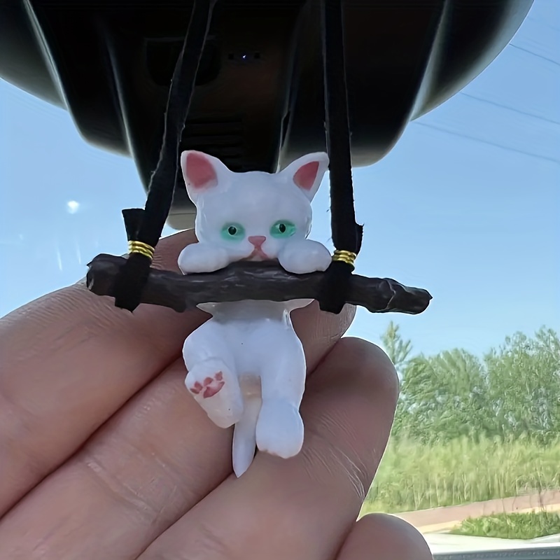 Swing Cat Car Pendant Cartoon Cute Hanging Ornament For - Temu